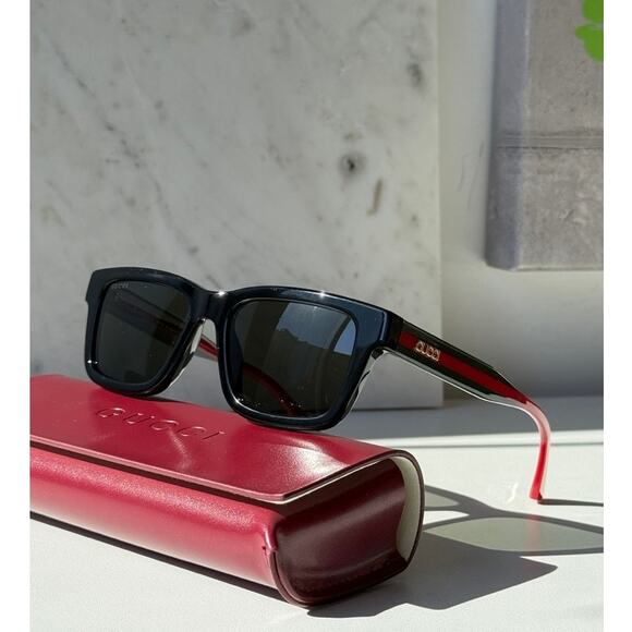 NEW Gucci GG1869S Black Squared Sunglasses $515 main image 4